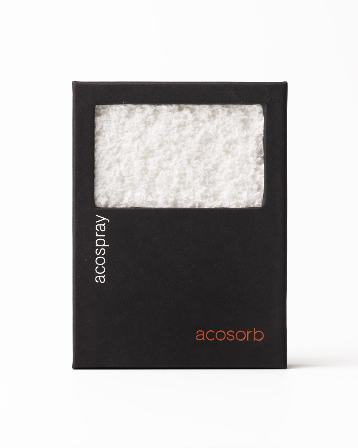 Sample board showing Acosorb Acospray DC2 2.0 acoustic spray texture