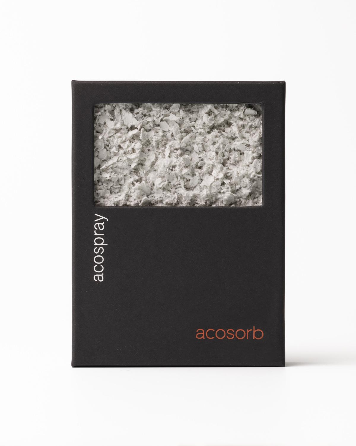 Sample board of Acosorb Acospray DC3 in Cool Grey color