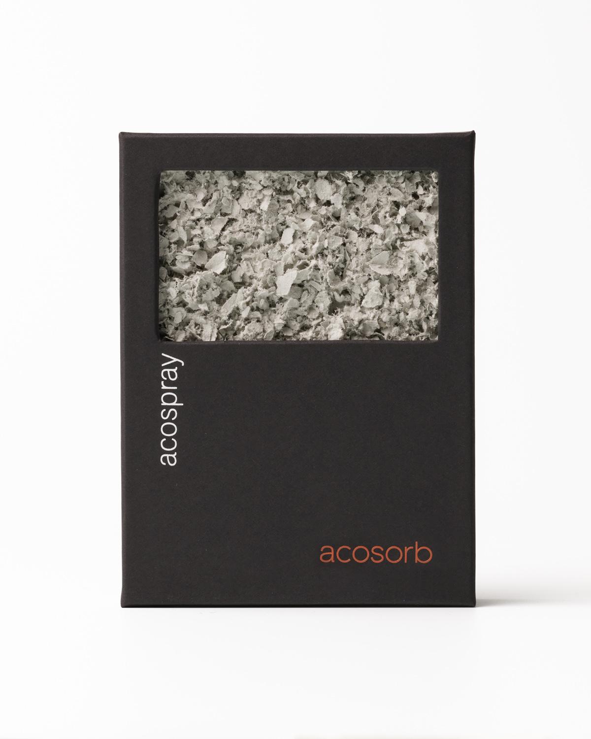 Sample board of Acosorb Acospray DC3 in Ila Grey color